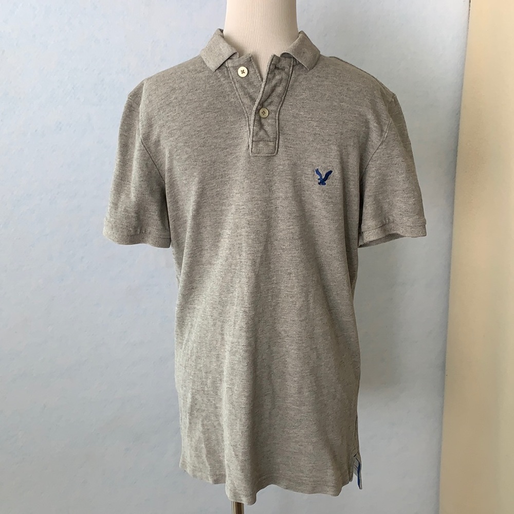 American Eagle Gray Polo Shirt